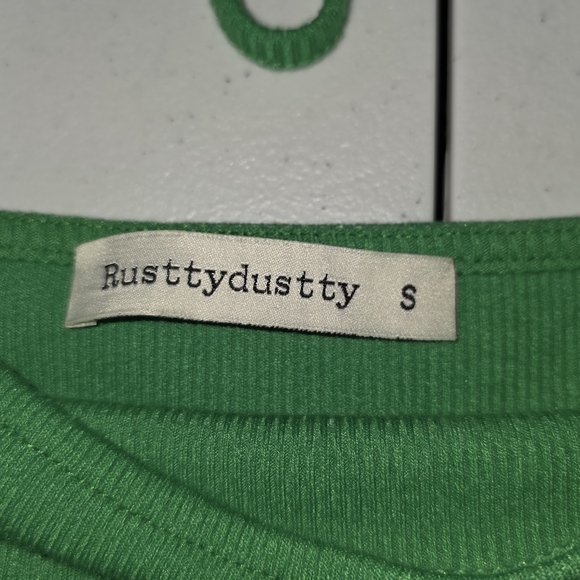 Rustydusty Ribbed Kelly Green Women's Crop Top Size Small NWOT - Picture 15 of 17